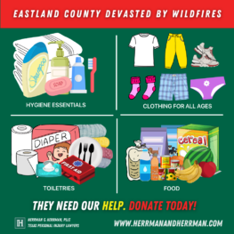 EASTLAND COUNTY WILDFIRES DONATION COLLECTION HERRMAN AND HERRMAN PLLC 2